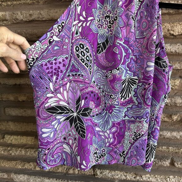 necessary objects by ady gluck frankel Purple Paisley Halter Top Size Small - Picture 6 of 7